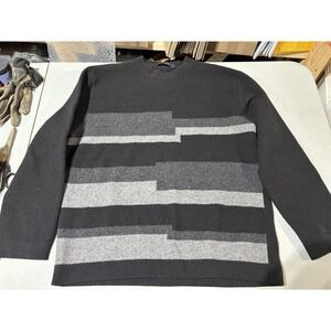 Ermenegildo Zegna Sport Sweater Black Gray Color block XL